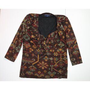 Ralph Lauren Southwest Aztec Print Blouse